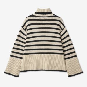ChicStripes Striped Turtleneck Sweater